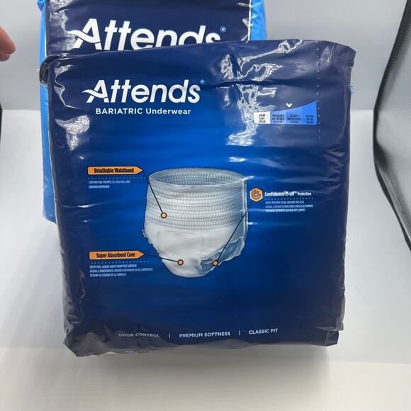 Attends Bariatric Disposable Underwear Heavy Size XXL 2 Packs Of 12-48 Total - Picture 6 of 7